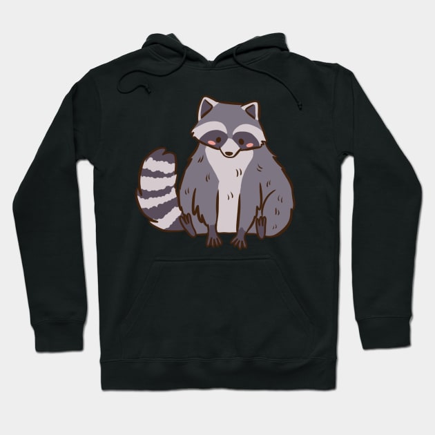 Cute little raccoon illustration Hoodie by Yarafantasyart